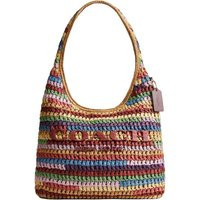 COACH Brooklyn Straw, Finely Crafted Calfskin Shoulder Bag Medium Women's Multicolor CDZ40-B4L38 | AliExpress UK
