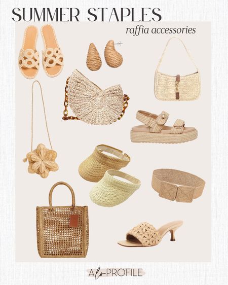 Straw summer accessories that are perfect for the beach! 

#LTKShoeCrush #LTKStyleTip #LTKItBag