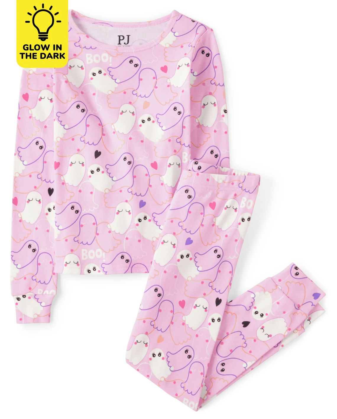 Girls Glow Ghost Snug Fit Cotton Pajamas - charisma | The Children's Place