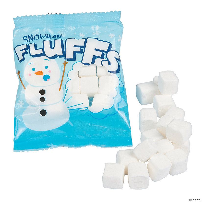 Snowman Fluffs Marshmallow Candy Fun Packs - 72 Pc. | Oriental Trading Company