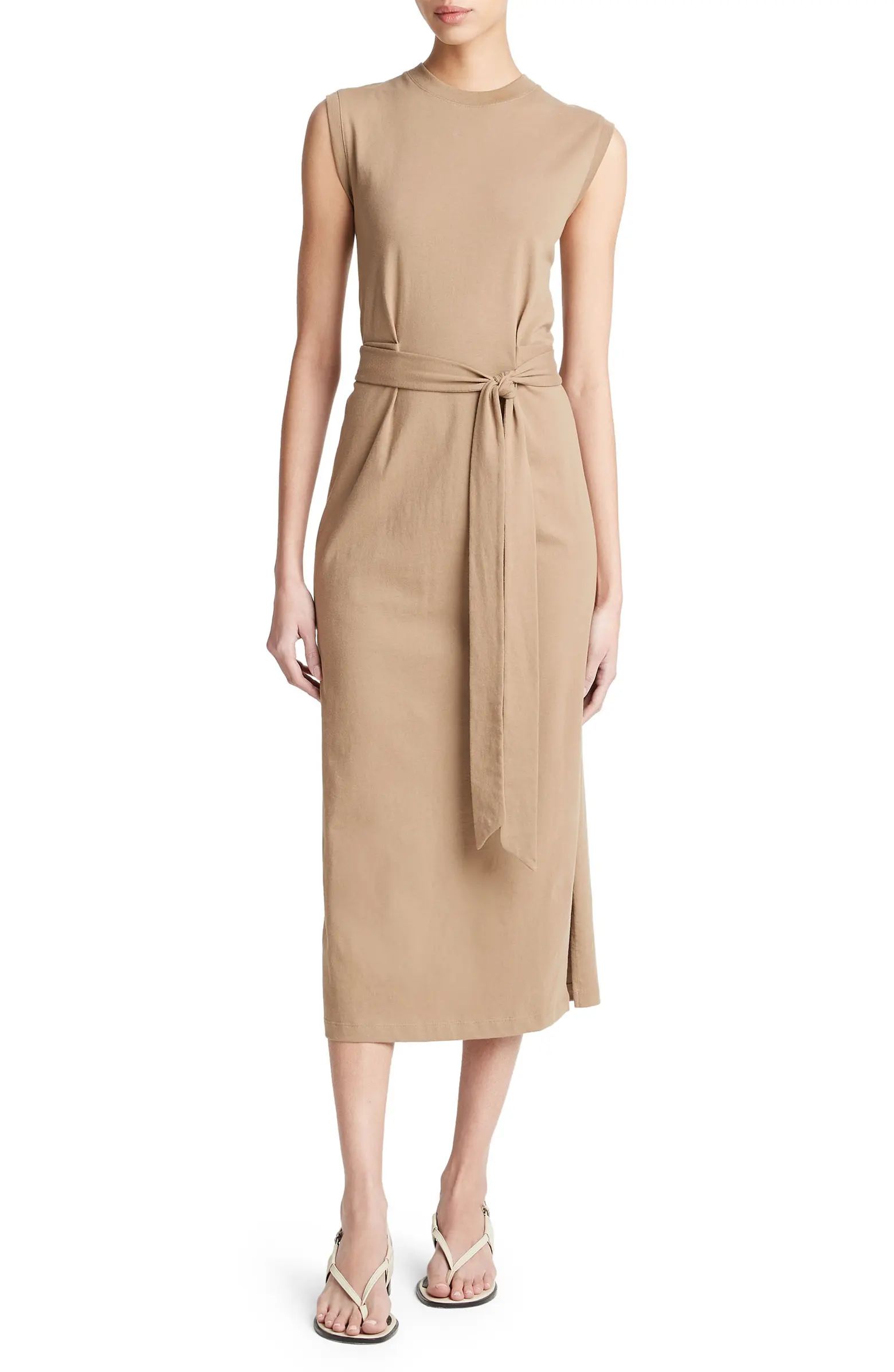 Vince Sleeveless Cotton Knit Midi Dress | Nordstrom | Nordstrom