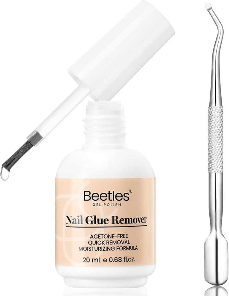 Beetles Nail Glue Remover Glue 20ml for False Nails, Press on Nails Glue Remover for Fake Nail Ti... | Amazon (US)
