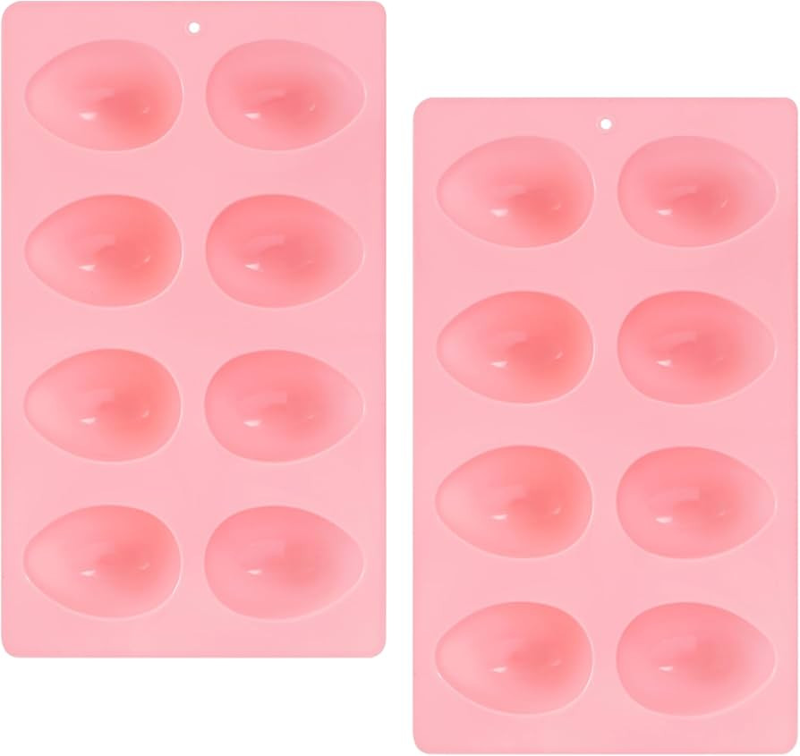 8-Cavity Easter Egg Shape Silicone Molds, 2Pcs Food-grade Baking Supplies for DIY Cake Decoration... | Amazon (US)