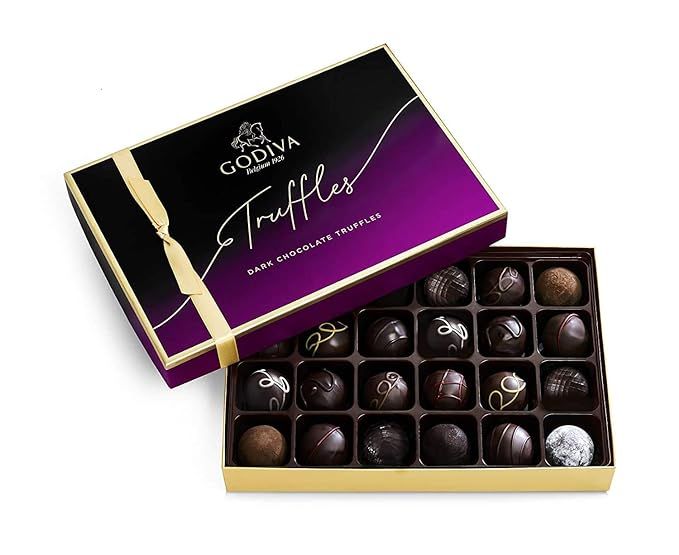 Godiva Chocolatier Dark Chocolate Truffles Assorted Chocolate Gift Box, 24 pc. | Amazon (US)