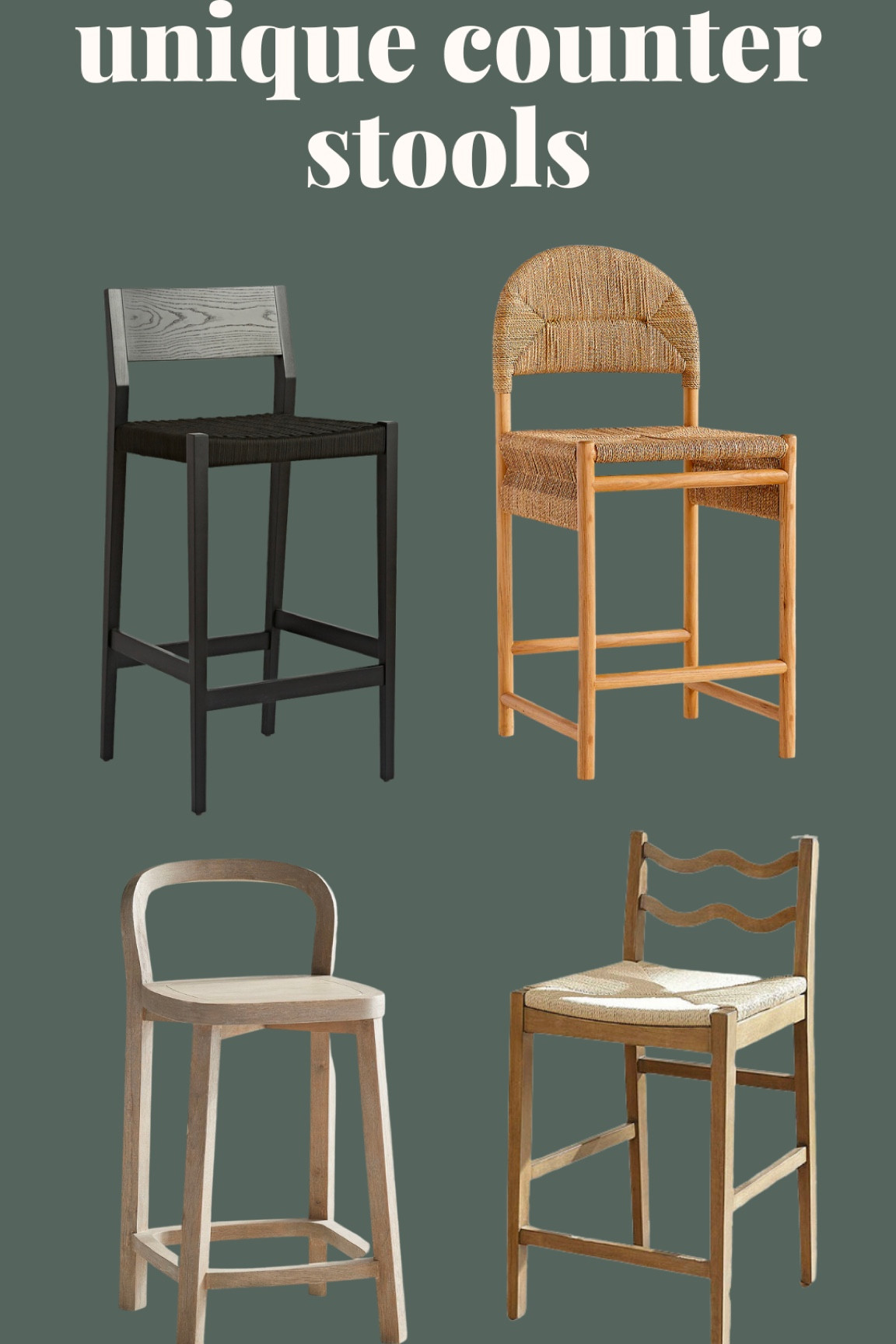 Counter stools with a fun little twist! 

#counterstools #barstools #kitchenisland #kitchenislandseating #chairs #wovencounterstool #kitchenstools #stools #kitchen #diningchair #dining

#LTKstyletip #LTKhome #LTKsalealert
