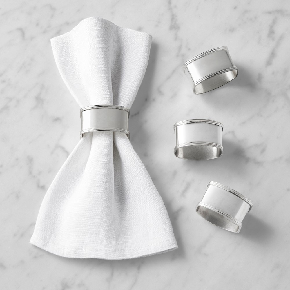 Heirloom Silver Napkin Rings, Set of 4 | Williams-Sonoma