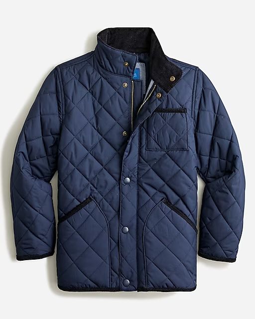 Kids' quilted field jacket in recycled polyester | J. Crew US