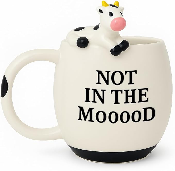 Decodyne Funny Cow Coffee Mug, White Elephant Gifts for Adults, Gag Gifts for Adults, Cute Stuff ... | Amazon (US)