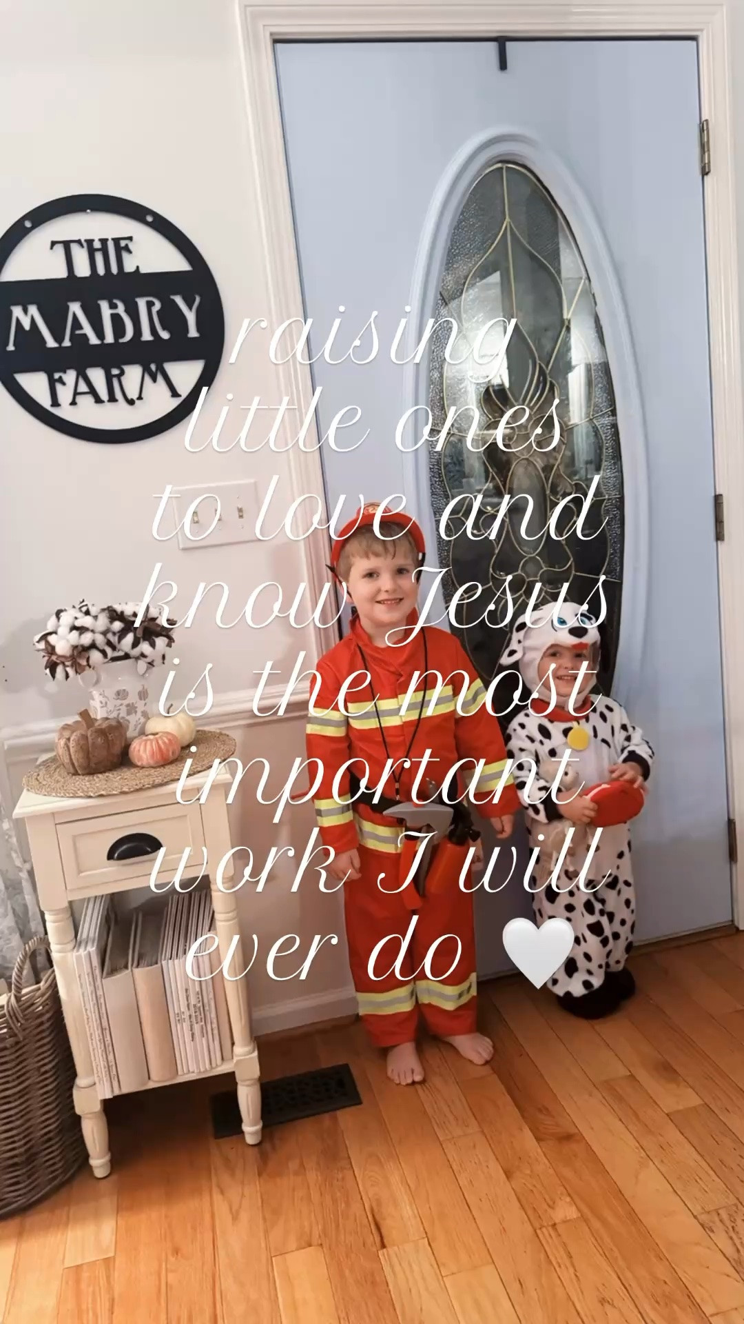 the sweetest days with my little loves and the most important job I’ll ever have is being their mama 💗 #blessedmama #sahm #thankyoujesus #raisinglittles #makingdisciples 

Every morning, after my little workout, I love to walk out and watch the Lord bring the sun ☀️ up 🌅 over the farm 🌾… and it fills me with such joy!! 🤩 He is a good, good Father, friends, and loves you so much!! 💓

Both littles were majorly sleeping 💤 in (thanks to a late tball ⚾️ game 🏟️ last night 🧢), so this quiet morning time with Jesus ☕️ was oh so sweet!! ✨ Linked my favorite “mommy devotional”  📖 for y’all over on my LTKit shop, too - it’s by @sally.clarkson and just the best!! 🙌🏽 

So very thankful for our little slice of heaven ⛅️ on earth 💓 - thank you, thank you, Jesus!! They are playing so well together these days and it just melts my heart!!! 🥹🫶🏽 Judson is the best big brother 💙 and “teacher” 🥰 ever!!! 👶🏼

This gorgeous cool fall day 🍁 called for running errands around town 🏬 and a picnic 🧺 at the park!! 🛝 These boys loveee the airplane ✈️ seesaw and collecting leaves!! 🍂 

The mama and baby horsie 🐴🐎 wanted to come say hi 👋🏼 while I was watering 💦 the garden 🪴 and takin’ care of the chickens 🐓 during nap time!! 💤 I mean… what a dream 💭 it is here!!! 🥰 And I spy some bright red leaves 🍁🍂 on one of my favorite trees on our property 🤭 hehehehe happy fall y’all !!! 🧡❤️

The best when daddy comes home from work 🥰 and says, “there’s a herd of deer 🦌 out the backyard, y’all!!” ✨ And golden hour 🌞 out in the garden 🪴 pickin’ berries 🩷💜 with my babies 👶🏼 and just soaking in every bit of this sweet season of life!!! 🥬🪻💐🌼 And love picking fresh rosemary 🌿 from the garden 🌾 for my roasted potatoes 🥔 - yum yum yum!!! 😋 

Last but not least… lookie what came in the mail 📬📦 tonight, too 🤭 - their adorable 🥰 whittle Halloween 🎃 costumes!!! 👩‍🚒🚒🧯🐶🐾  And they were so excited ofCOURSE they wanted to try them on!! 😍 I simply cannot (!!) get over the cuteness y’all!!! ❤️