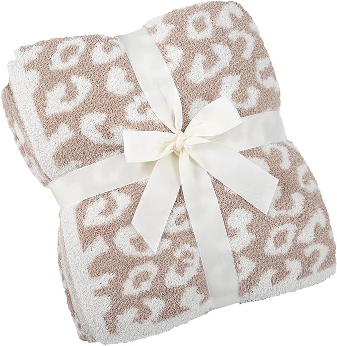 Hewolf Fuzzy Throw Blanket Super Soft Leopard Fleece Blanket Warm Blanket for Couch Sofa Bed,50 x... | Amazon (US)