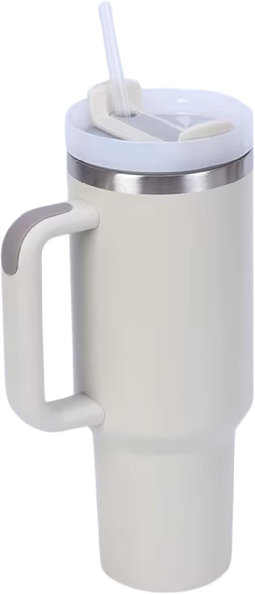 40 oz Insulated Tumbler with Handle and Straw, Double Wall Vacuum Insulated Stainless Steel Trave... | Amazon (US)