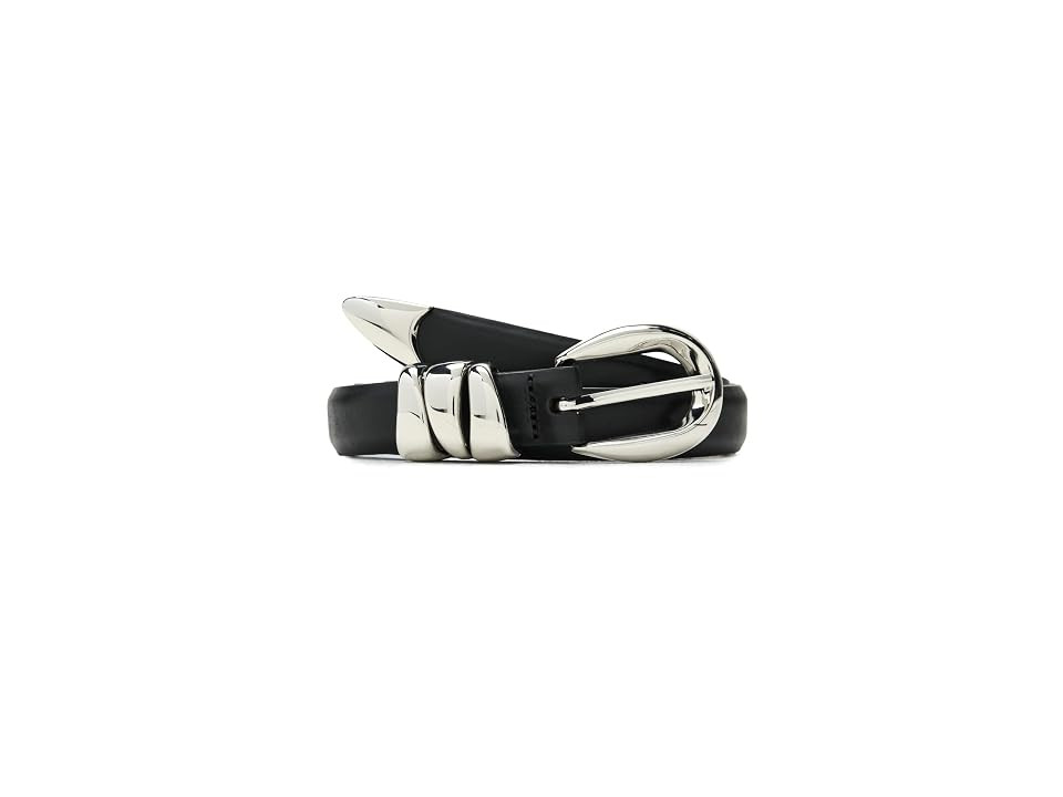 Madewell Triple Metal Keeper Belt Women's Belts True Black : SM, Leather | Zappos