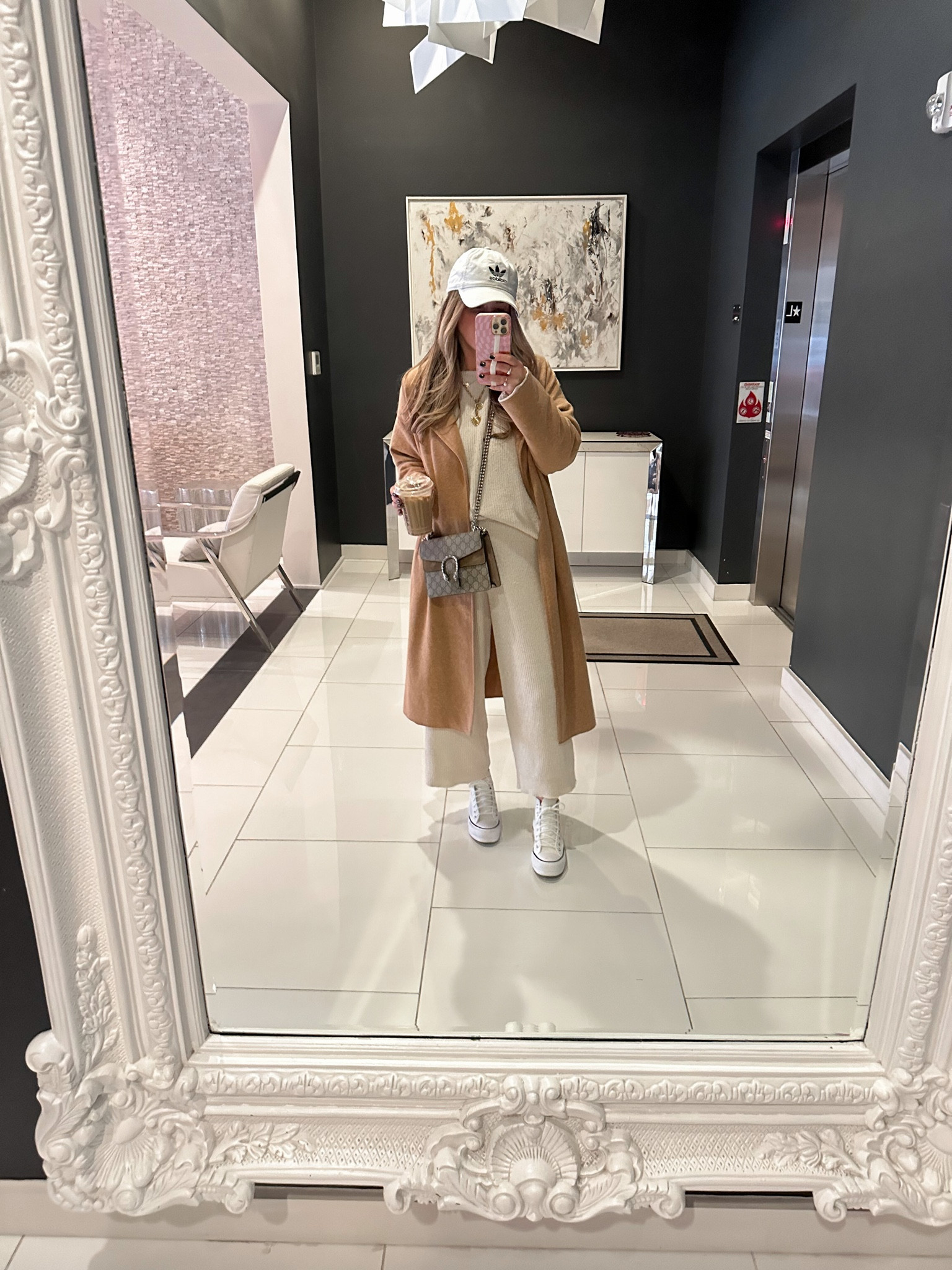 Chenille lounge set, coatigan, white platform chucks, adidas hat

#LTKstyletip #LTKSeasonal