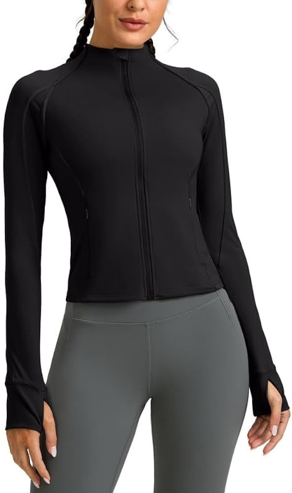 G Gradual Women's Cropped Workout Jacket Slim Fit Full Zip Athletic Running Gym Jackets for Women... | Amazon (US)