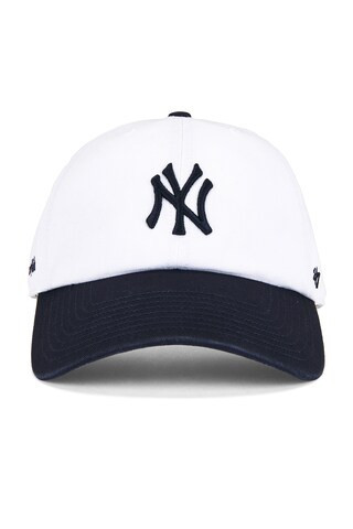 Sporty & Rich Yankees Serif Hat in White | FWRD 
