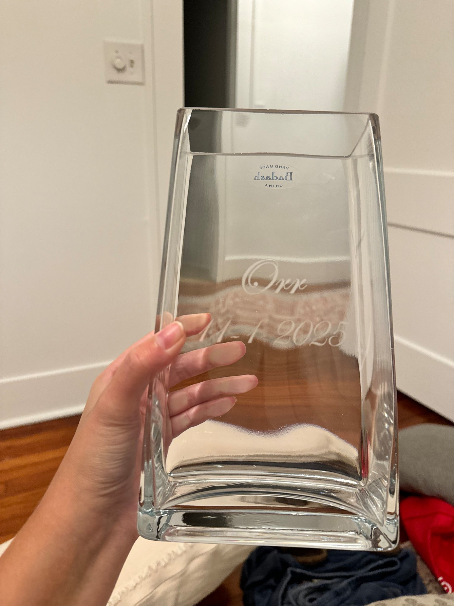 Engraved vase 
Got it for a friends wedding shower, it was perfect 

#LTKWedding #LTKHome #LTKFindsUnder50