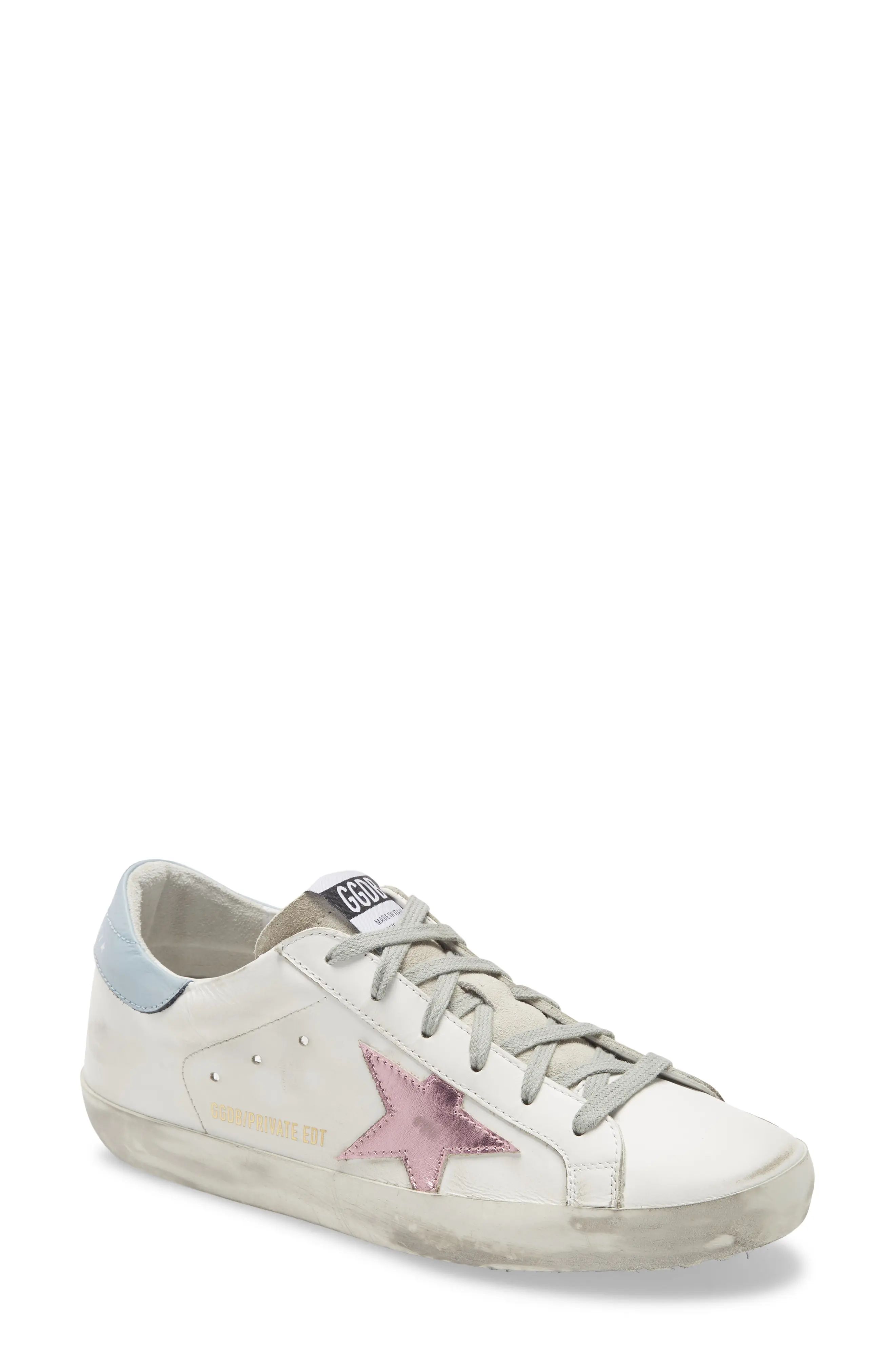 Golden Goose Super Star Low Top Sneaker, Size 9Us in White Leather at Nordstrom | Nordstrom