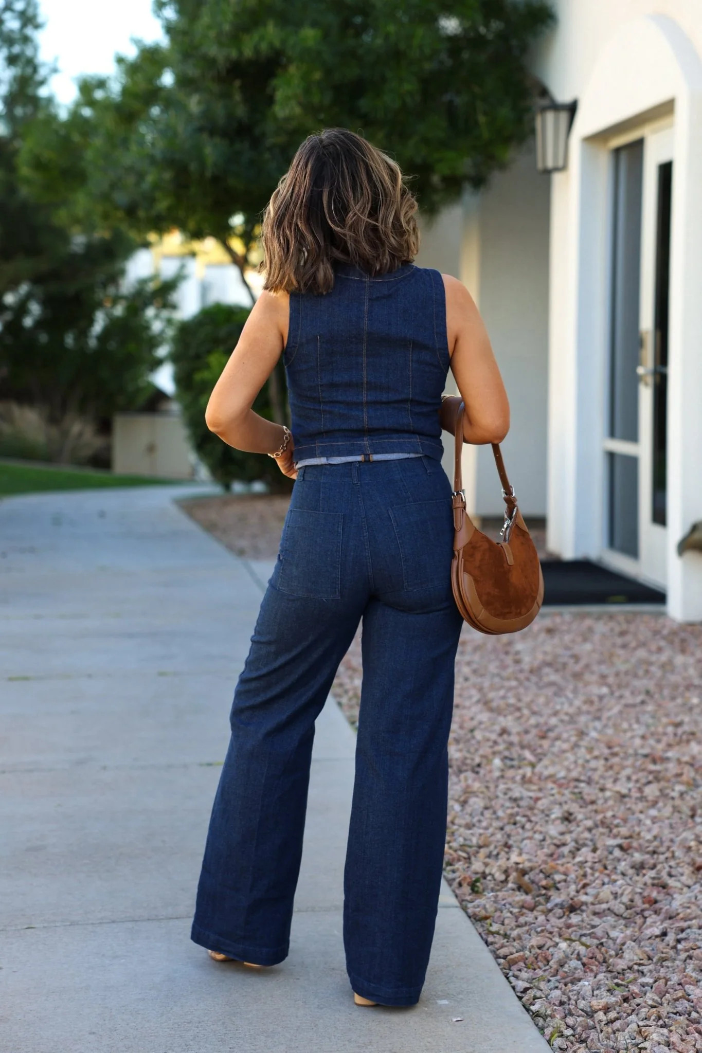 Dark Denim Front Seam Wide Leg Jeans | Magnolia Boutique