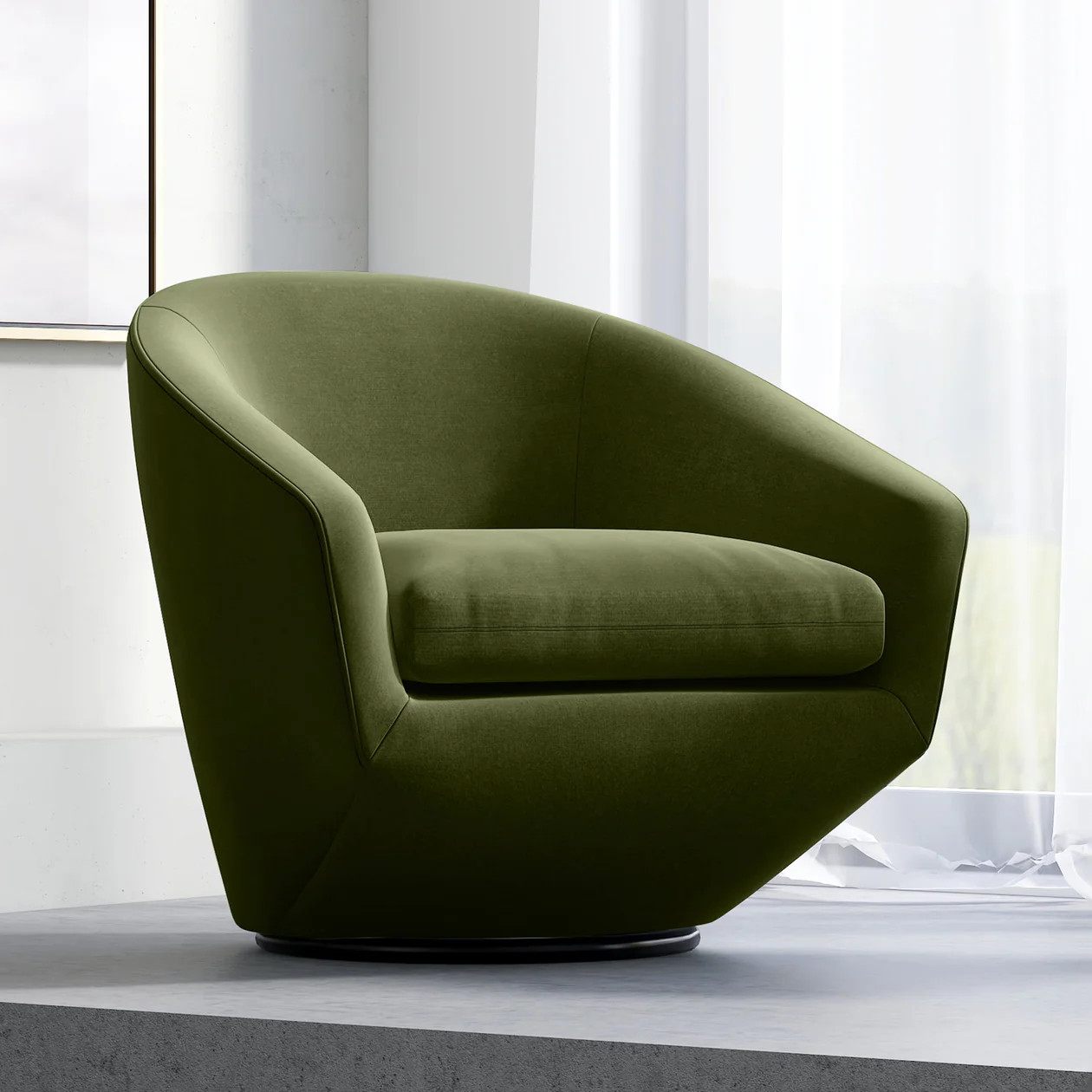 CHITA®️ Aria Swivel Arm Accent Chair - chitaliving.com | Chita