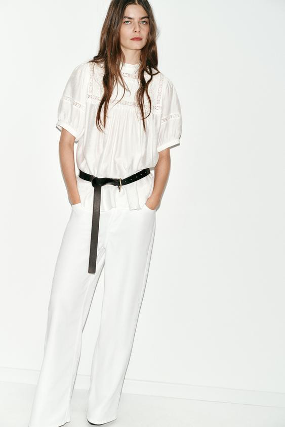 ROMANTIC BALLOON SLEEVE BLOUSE | Zara UK