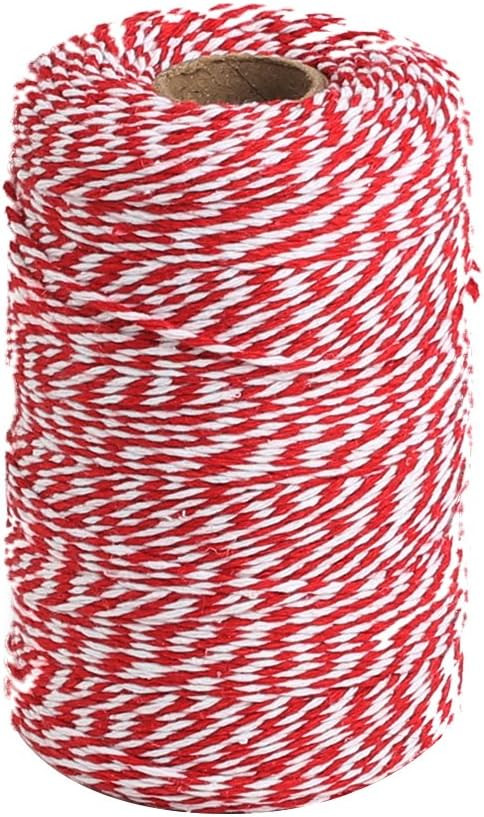 Tenn Well Red and White Twine, 656 Feet 200m Cotton Bakers Twine Ribbon for Baking, Butchers, Cra... | Amazon (US)