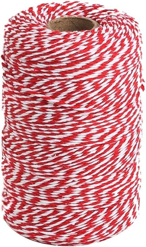Tenn Well Cordel rojo y blanco, cuerda de algodón de 656 pies de 656.2 ft, perfecto para hornea... | Amazon (US)