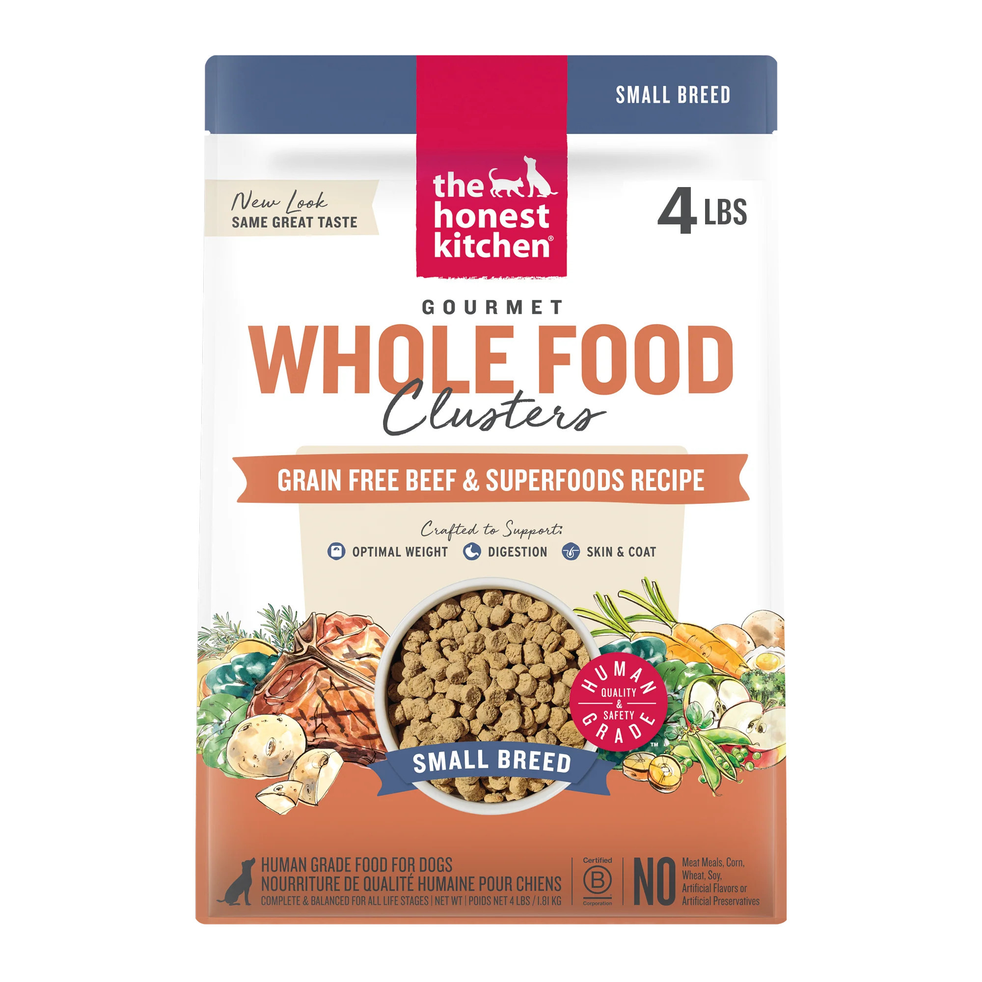 Grain Free Beef Whole Food Clusters for Small Breeds - 4 lb | The Honest Kitchen