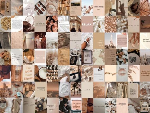 BESTSELLING Trendy Neutral Collage Kit  Wall Collage | Etsy Canada | Etsy (CAD)