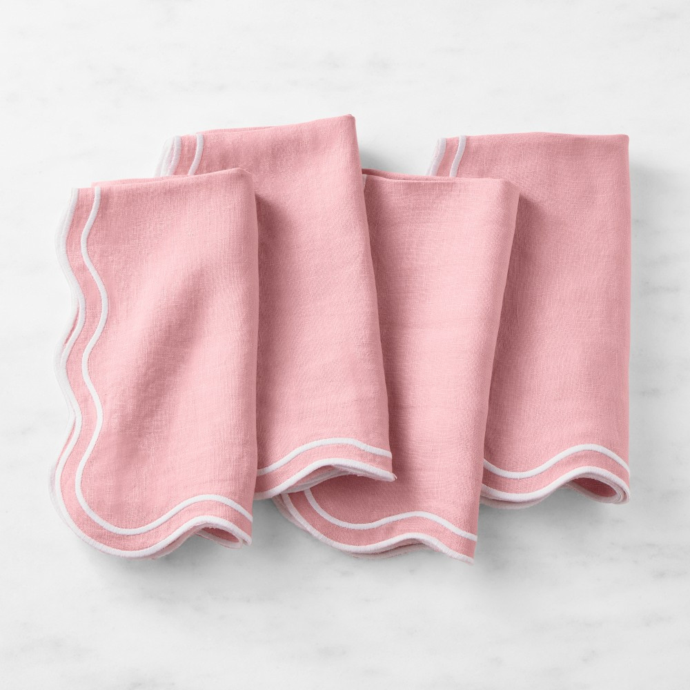 AERIN x Williams Sonoma Scalloped Napkins, Set of 4 | Williams-Sonoma