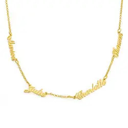 Heritage Multiple Name Necklace in 18K Gold Vermeil | MYKA