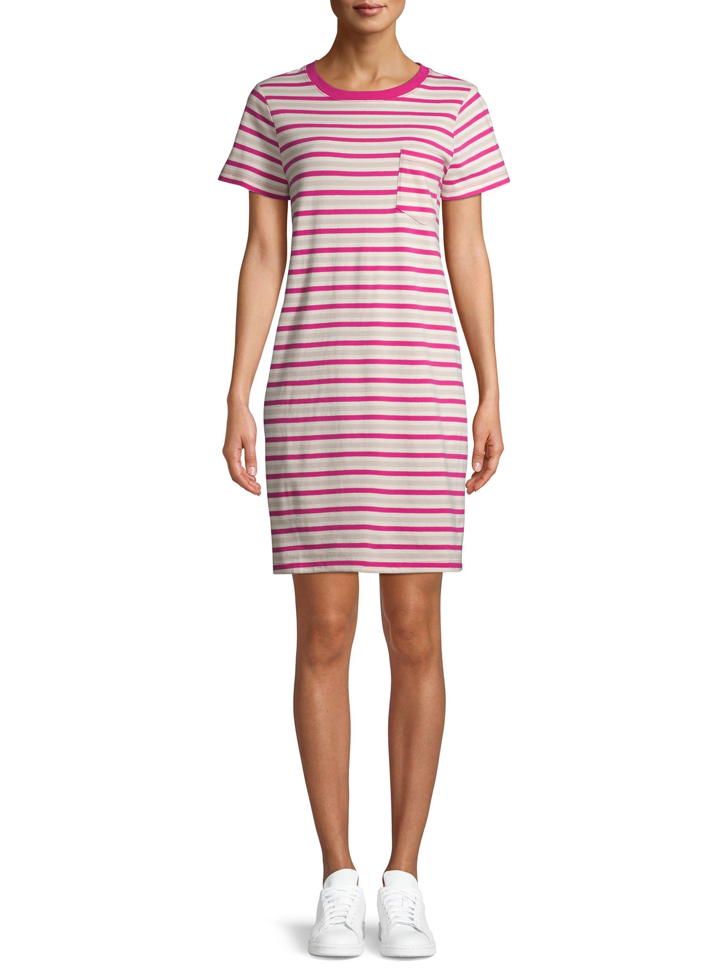 Time and Tru Women's T-Shirt Dress with Pocket | Walmart (US)