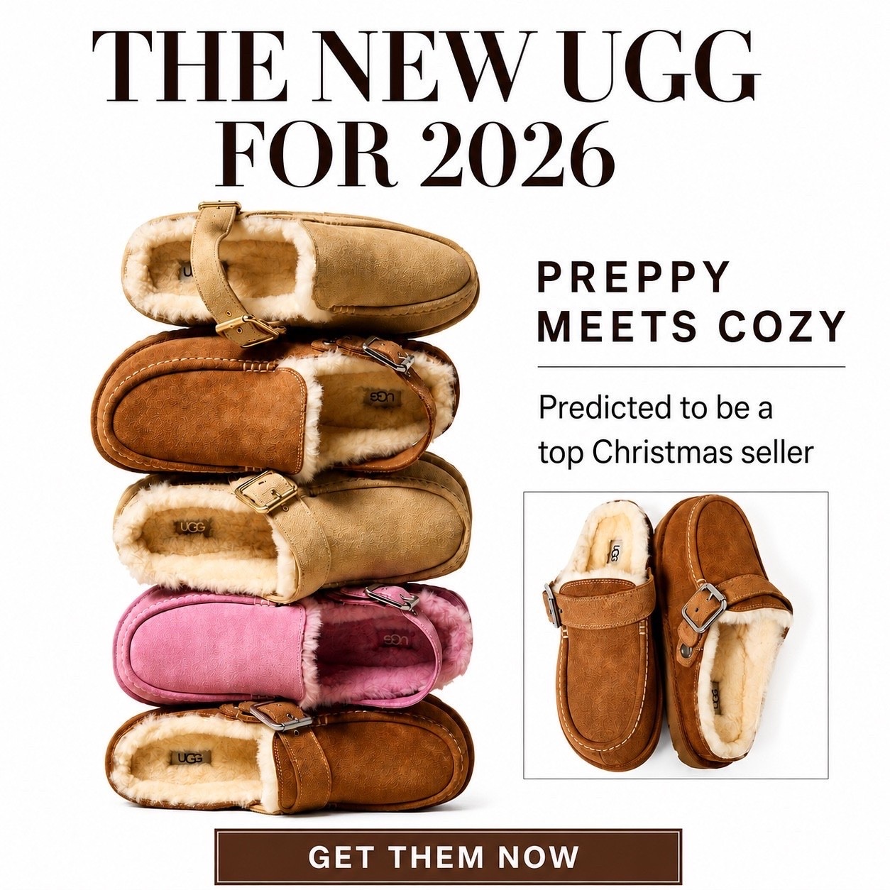 Last year, I gave everyone a head's up on the micro uggs for Christmas, this year, it's these ones!  Meet the Evelina clogs.. a little cozy, a little preppy. 

Kids sizes too.