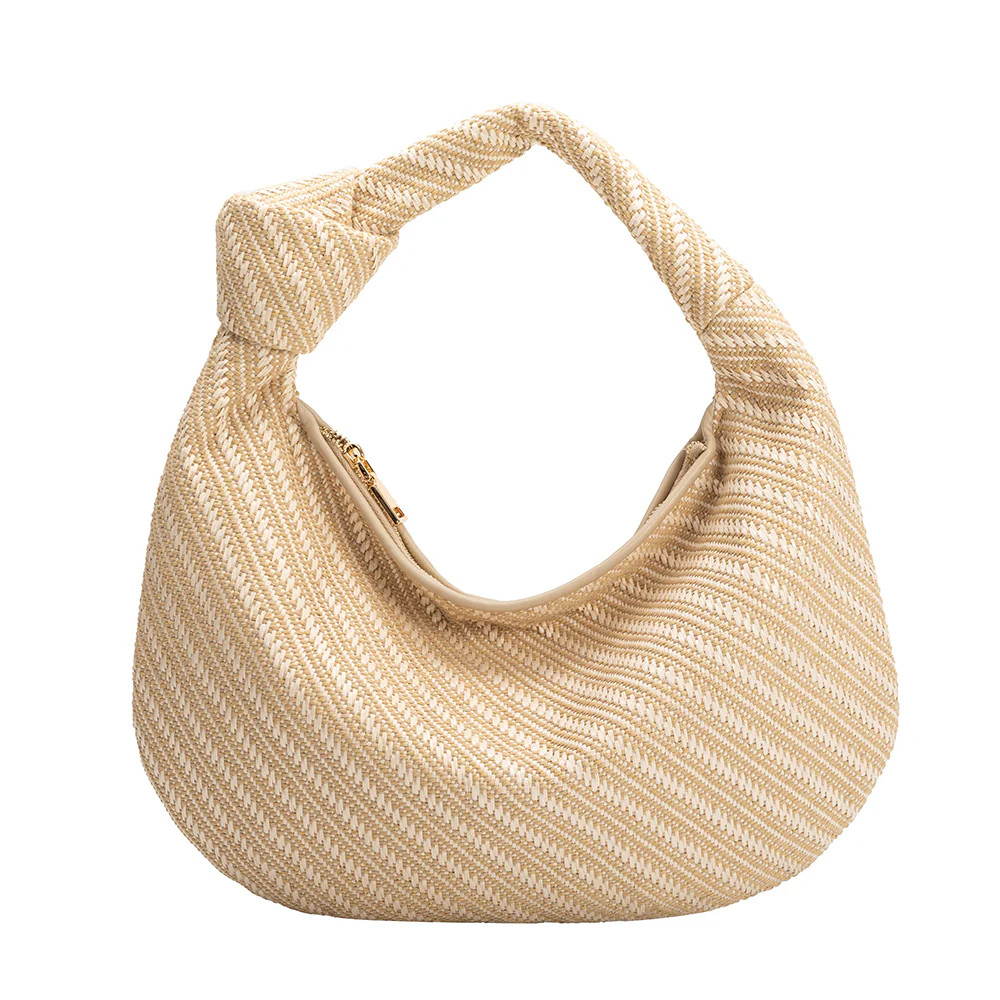 Natural Cher Raffia Large Shoulder Bag | Melie Bianco | Melie Bianco