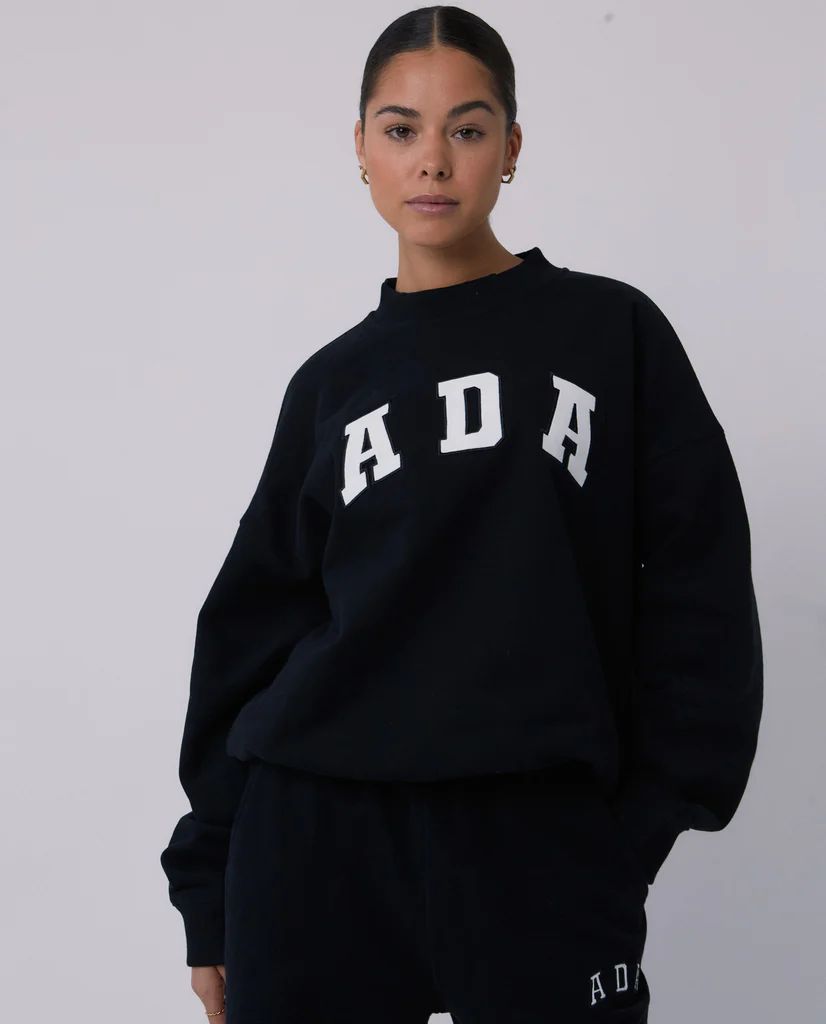 ADA Oversized Sweatshirt - Black | Adanola UK