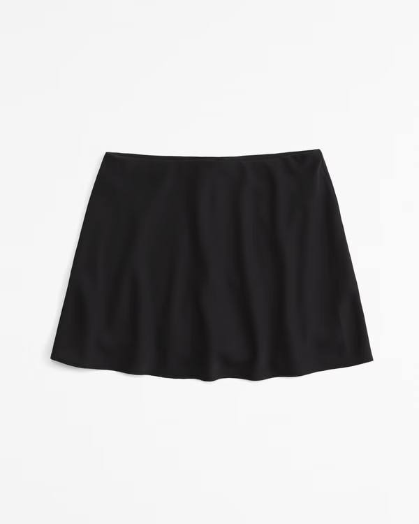 The A&F Scarlett Faux Silk Mini Skort | Abercrombie & Fitch (US)