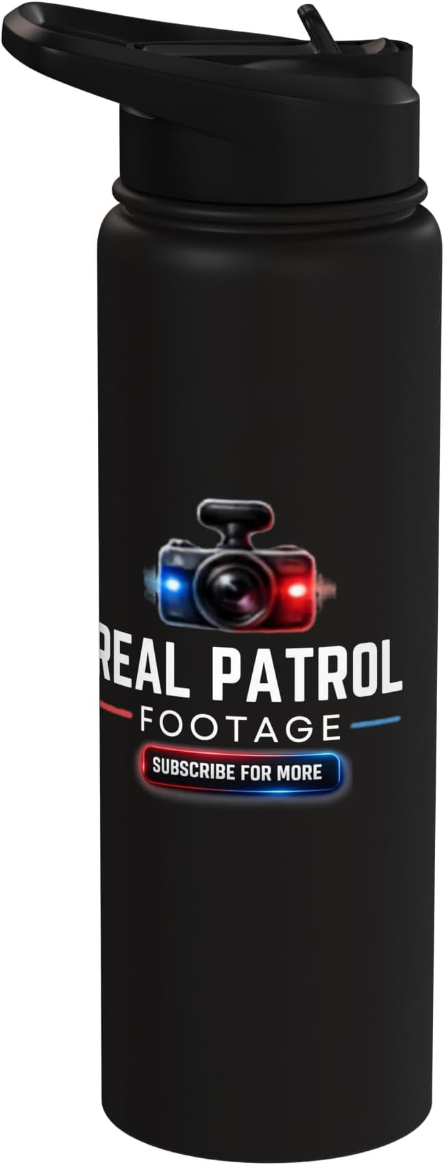 Real Patrol Footage Dash Cam Graphic Stainless Steel Insulated Water Bottle | Amazon (US)