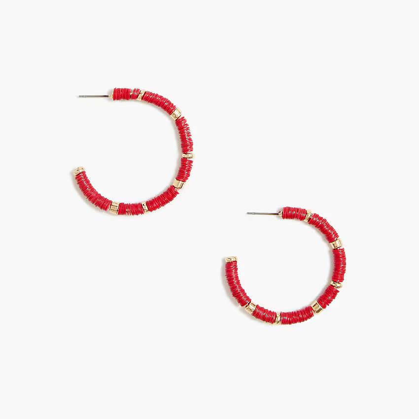 Beaded hoop earrings | J.Crew Factory