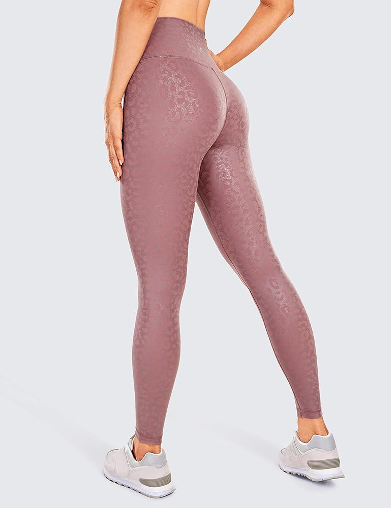 CRZ YOGA Matte Faux Leather Leggings for Women 25'' - High Waisted Stretch Leather Pants Pleather Ti | Amazon (US)