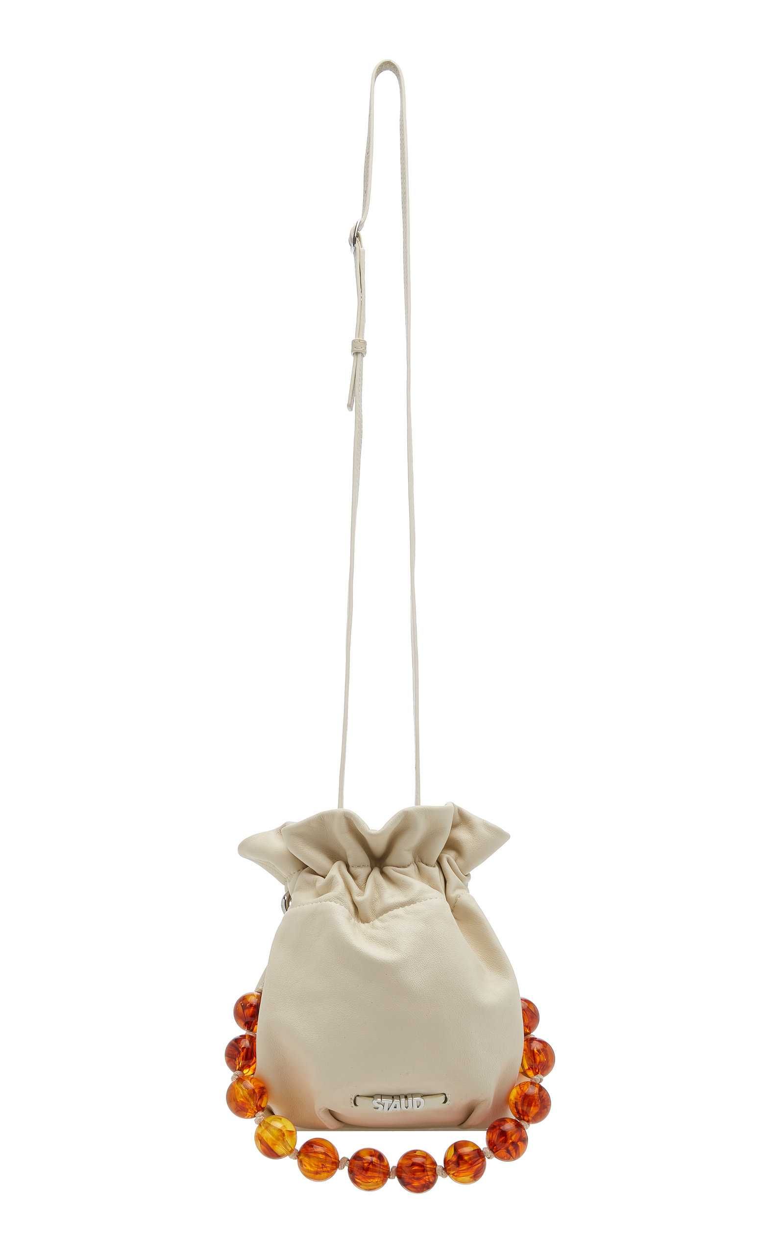 Grace Beaded Leather Drawstring Crossbody Bag | Moda Operandi (Global)