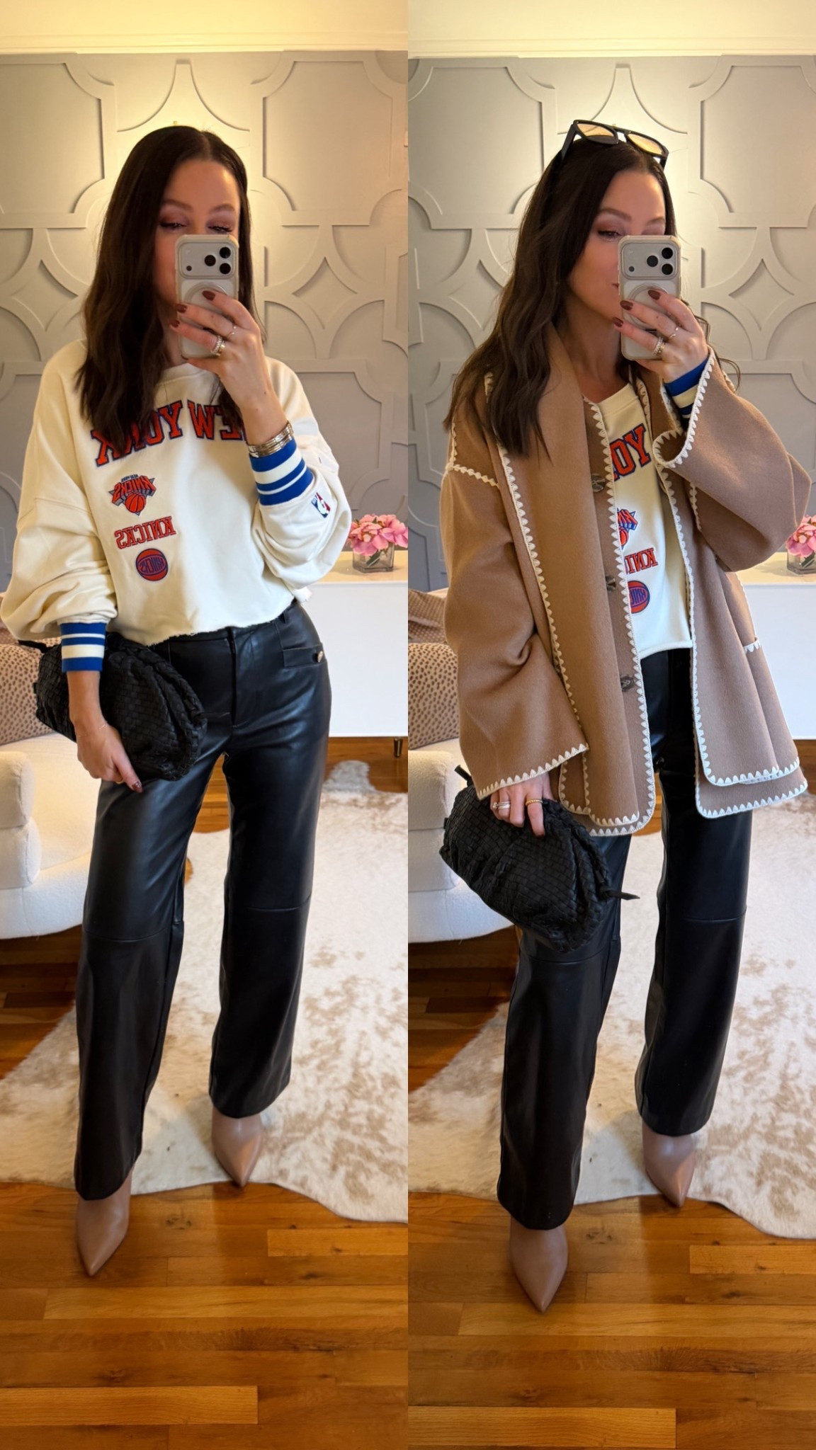 Size up a size in the boots. 
True size in the sweatshirt. I made the mistake of ordering a size up and had to cut it! 
Jacket true to size  

#LTKootd #LTKOver40