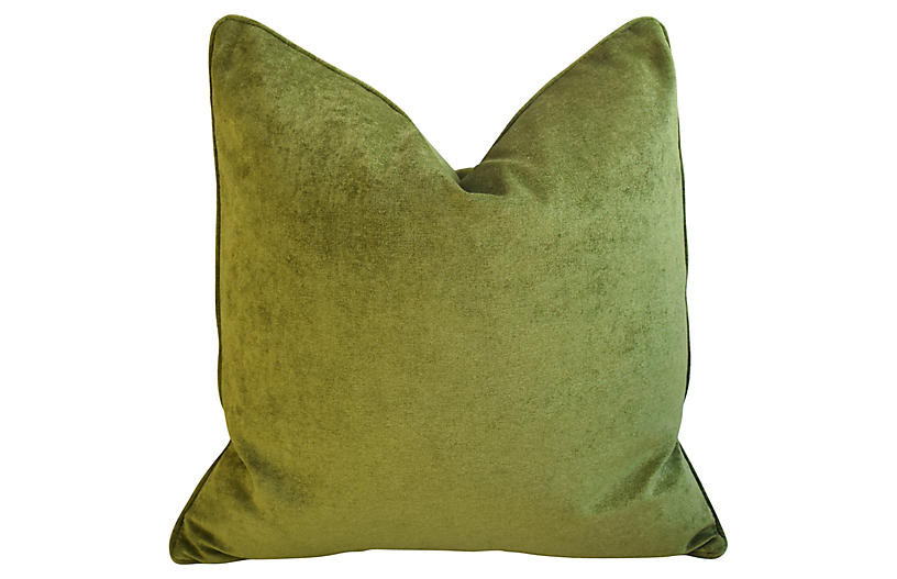 Rich Forest Green Velvet Pillow | One Kings Lane