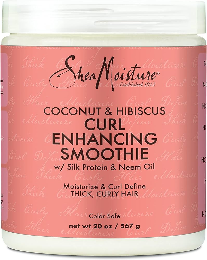 SheaMoisture Curl Enhancing Smoothie Hair Cream for Thick, Curly Hair Coconut and Hibiscus Sulfat... | Amazon (US)