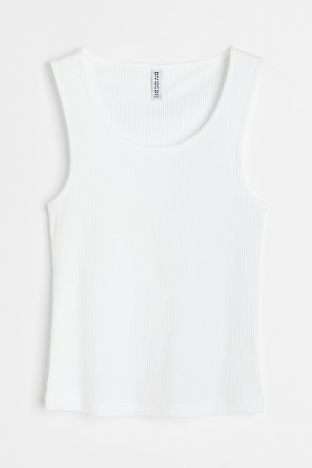 Ribbed Cotton Tank Top | H&M (US + CA)
