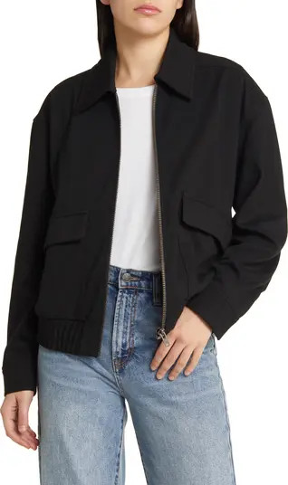 Oversize Collared Bomber Jacket | Nordstrom