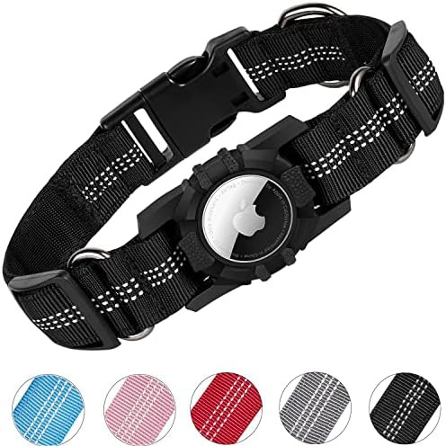 AirTag Dog Collar, FEEYAR Reflective Apple Air Tag Dog Collar - Adjustable - Durable - Heavy Duty... | Amazon (US)