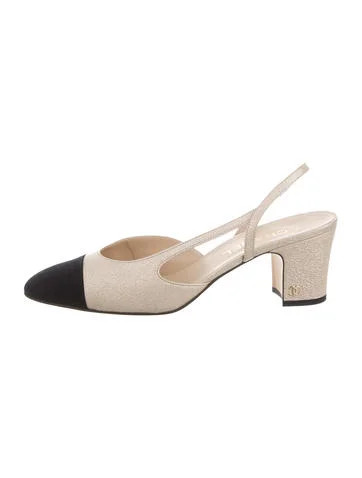 2016 Cap-Toe Slingback Pumps | The Real Real, Inc.