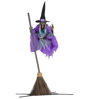 12 ft Animated Hovering Witch Halloween Animatronic | The Home Depot