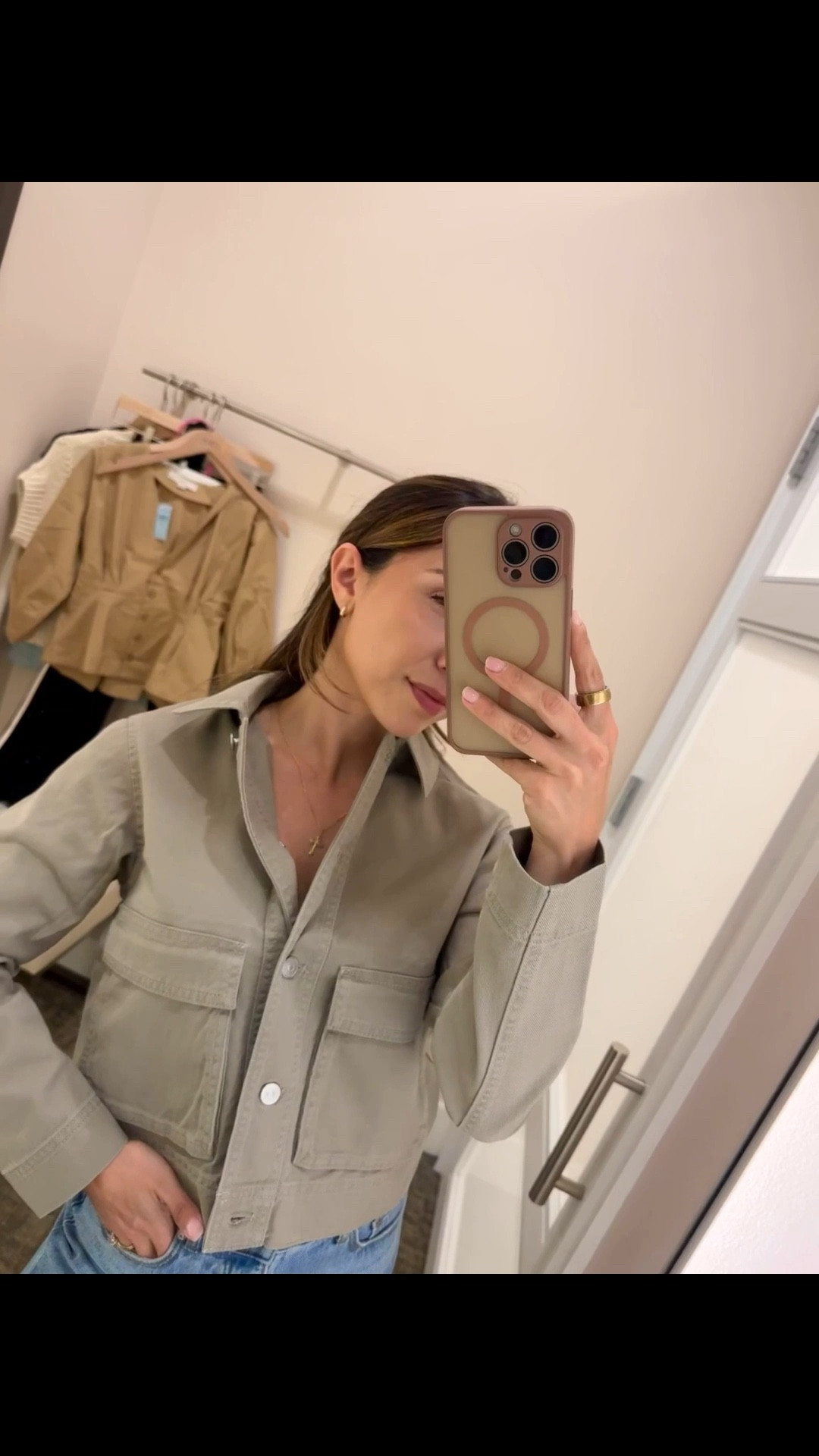 I love this jacket for warmer weather! The length is perfect for spring dresses when it’s colder in the mornings or dressing down over a tank for a casual look. 

The color is such a good neutral!

Wearing a size XXS Petite. Could have sized XS regular too but liked the more fitted look for spring/summer

#LTKPetite