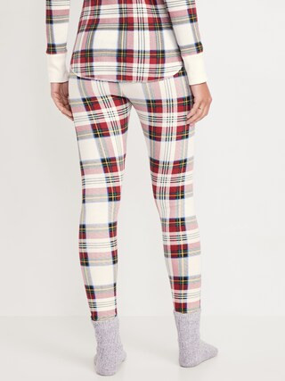 High-Waisted Printed Waffle Pajama Leggings for Women | Old Navy (US)