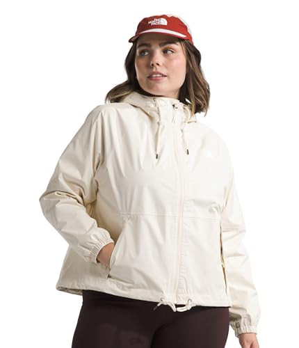 The North Face Women's Antora Rain Hoodie (Standard & Plus Size) - Waterproof & Windproof Jacket, Secure Zip Pockets, White Dune, Small | Amazon (US)